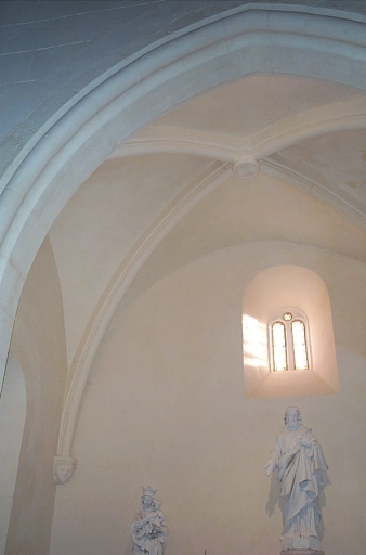 Chapelle latérale sud, voûte.