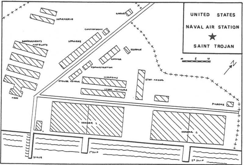 Plan d'ensemble de la base aéronavale américaine, 1918