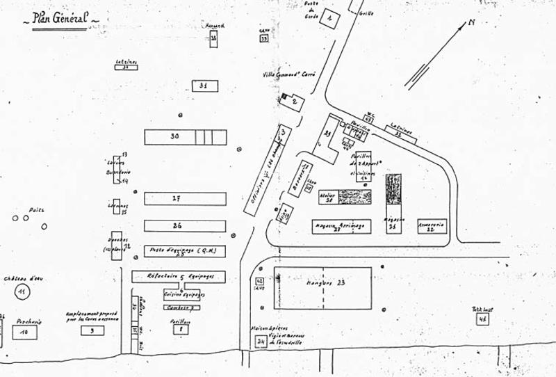 Plan d'ensemble de la base, sans date (1939 ?)