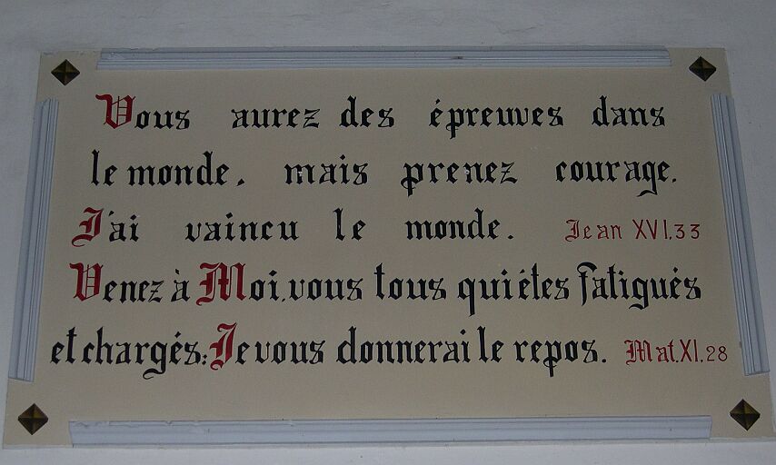 Vue d'un verset biblique.
