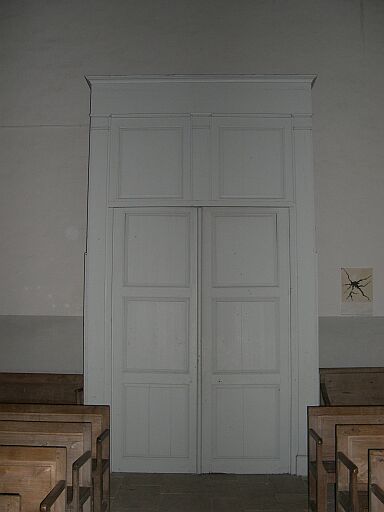 Elévation sud, porte d'entrée.