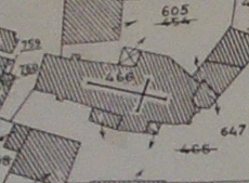 Extrait du plan cadastral de 2002. Eglise.