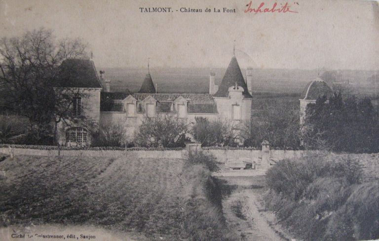 Le logis de la Fond sur une carte postale vers 1920.