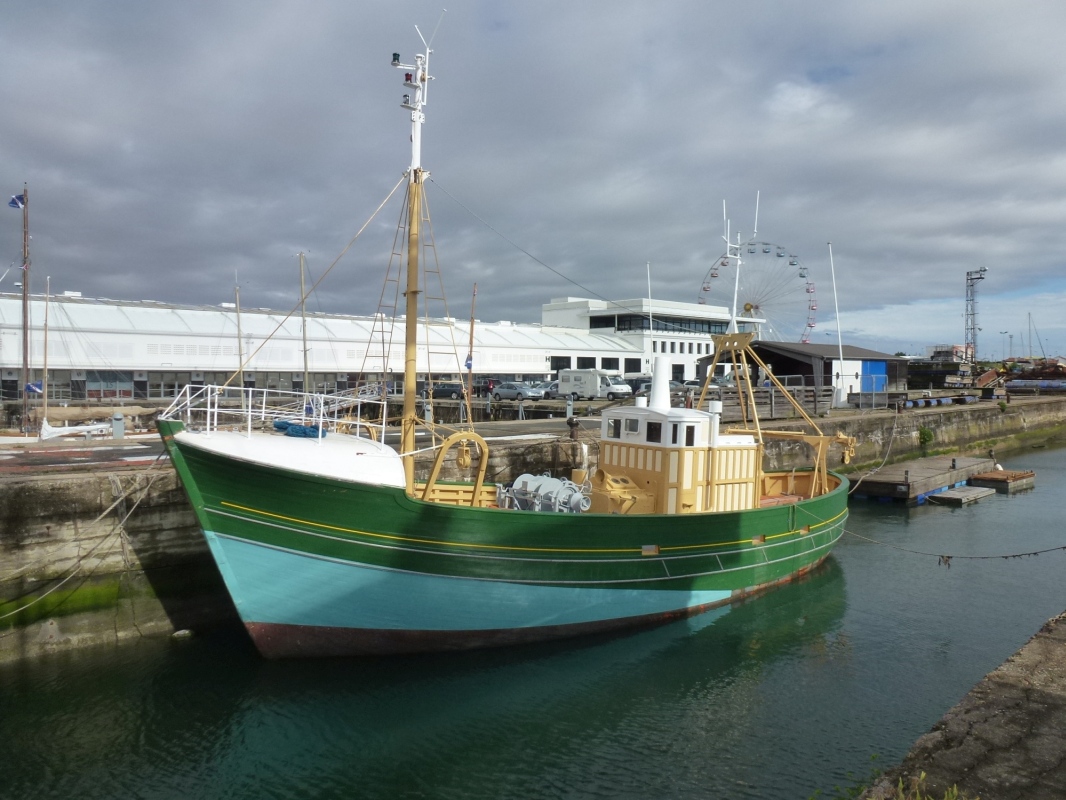 Manuel-Joël au Musée Maritime de La Rochelle, bassin des chalutiers, en 2012.