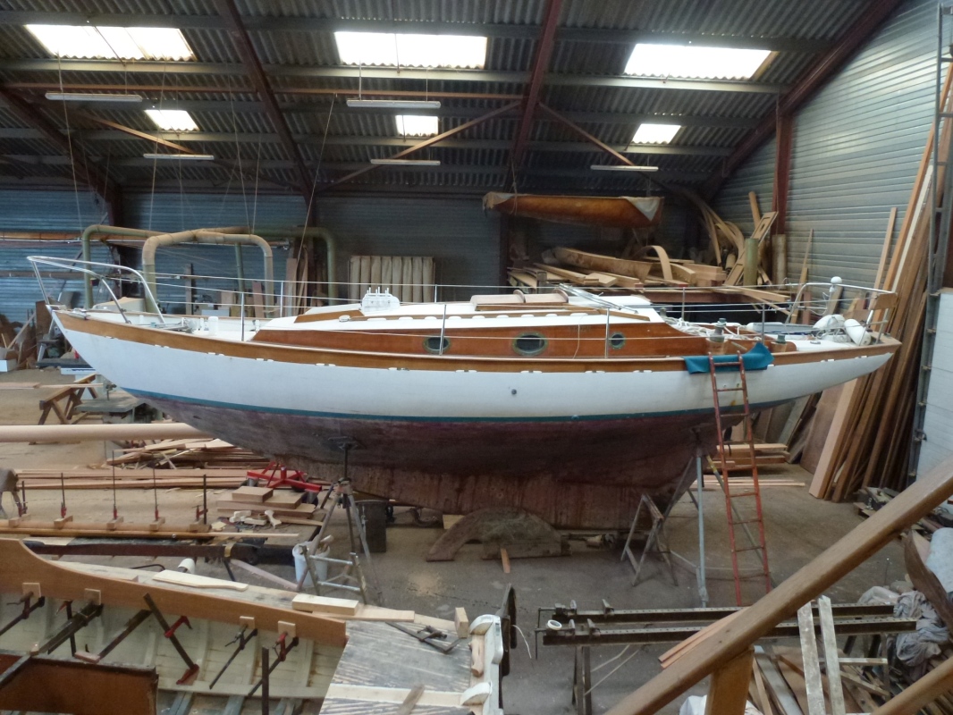 Viken en restauration au chantier Daniel Despierres à La Rochelle, en 2012.