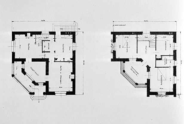 Plans des premier et deuxième étages, état ancien.