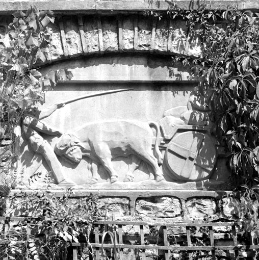 Elévation sud, niveau de soubassement, relief par Lucien Danglade.