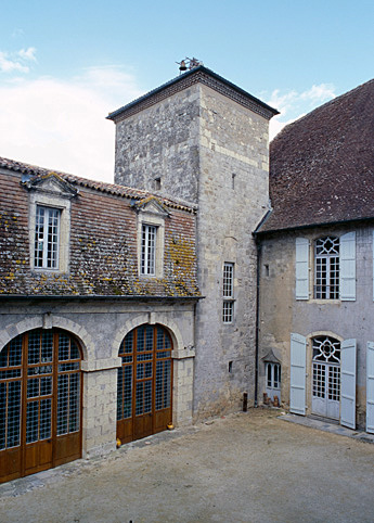 Tour nord-ouest, élévation sur la cour.