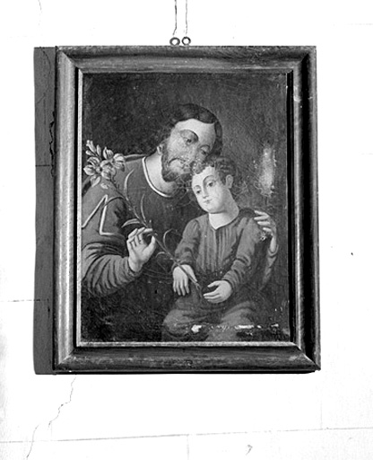 Tableau : Saint Joseph et l'Enfant Jésus.