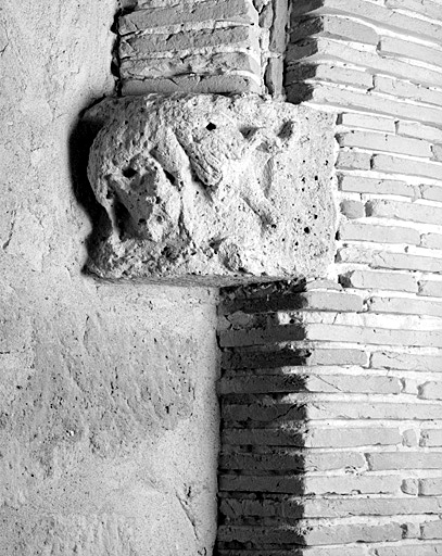Eglise, chapelle sud, culot sud-ouest : animal.