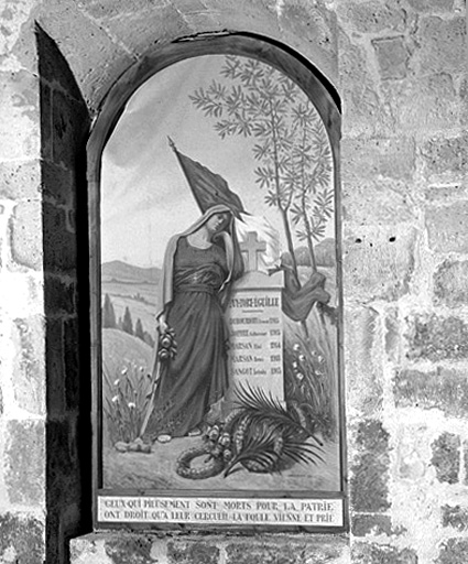 Tableau commémoratif des morts, de la Guerre de 1914-1918.
