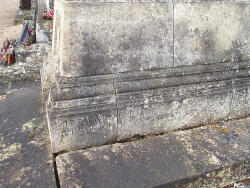 Cimetière, tombe Granjou : inscription