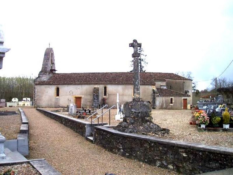 Elévation sud et croix de cimetière.