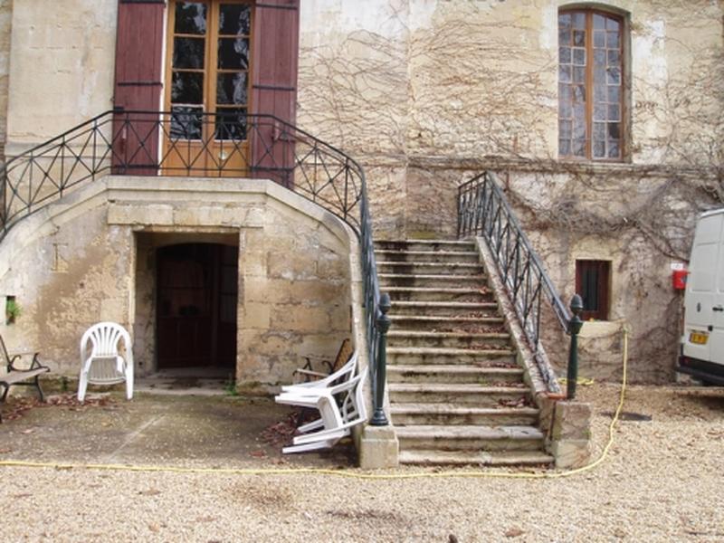Elévation postérieure, escalier extérieur.
