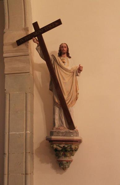 Statue du Sacré-Coeur et sa console