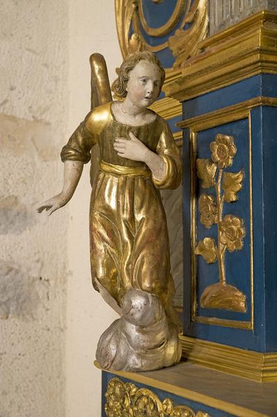 2 statues en pendant : anges adorateurs