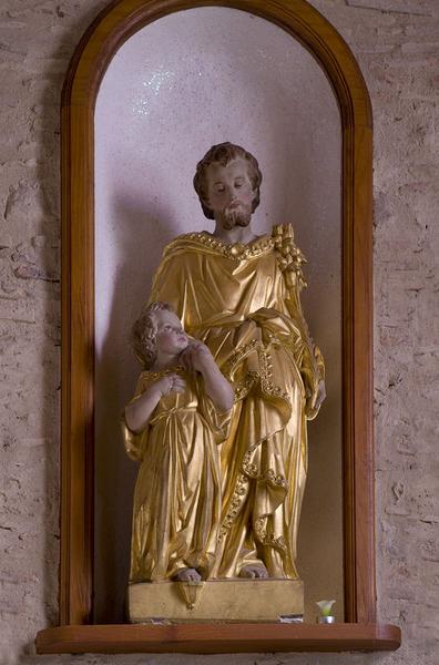 Groupe sculpté : Saint Joseph et l'Enfant Jésus