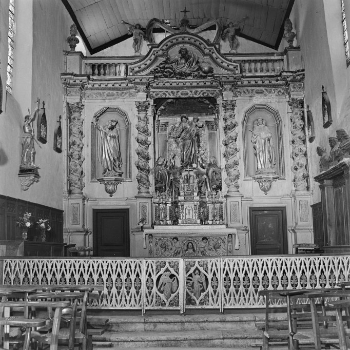 Retable, autel, tabernacle (retable architecturé à niche), style baroque