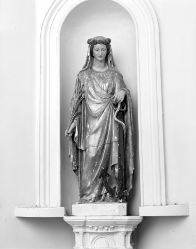 Statue (petite nature) : sainte Philomène