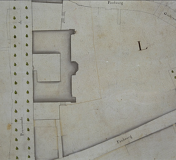 Plan d'alignement de 1821. Feuille 10 : détail.
