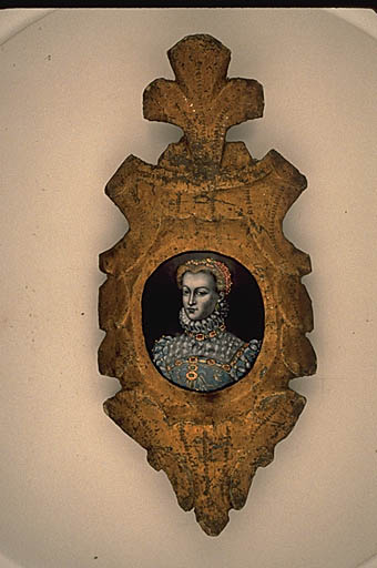 Miniature (2) (en pendant) : portrait de Charles IX et d'Elisabeth d'Autriche