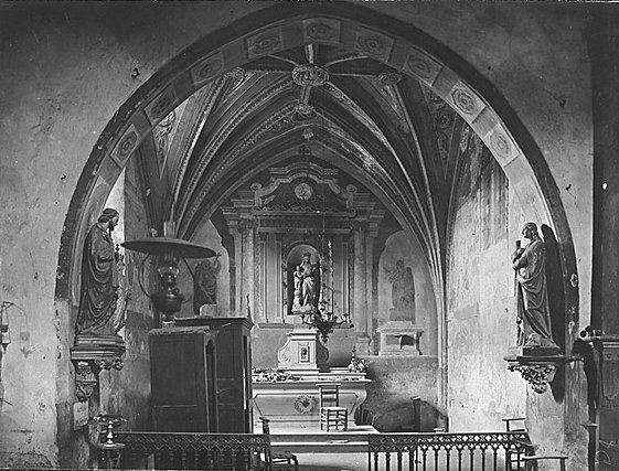 Vue de la chapelle Sud. Etat vers 1900.