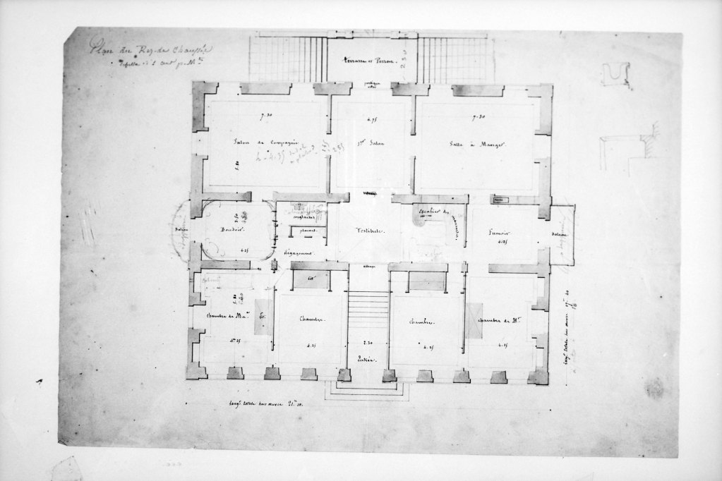 Plan au rez-de-chaussée (projet).