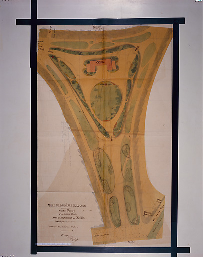 Avant-projet d'un jardin public avec l'emplacement du casino, 1862, Ed. Chambert, architecte.