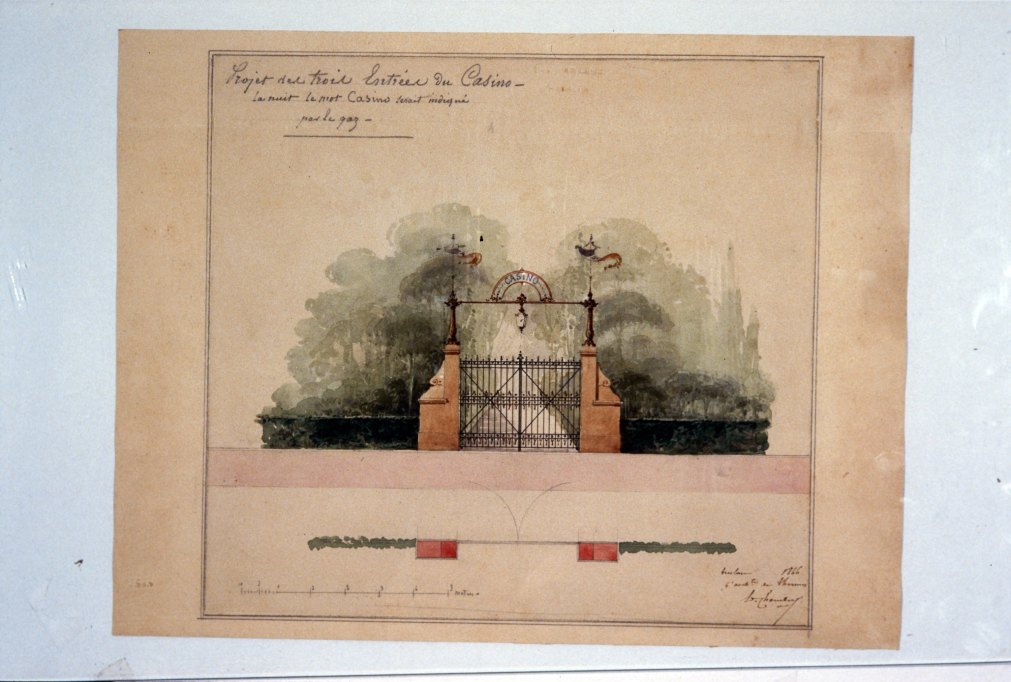 Projet des trois entrées, 1866.