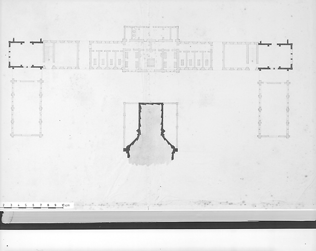 Plan du rez-de-chaussée, projet.