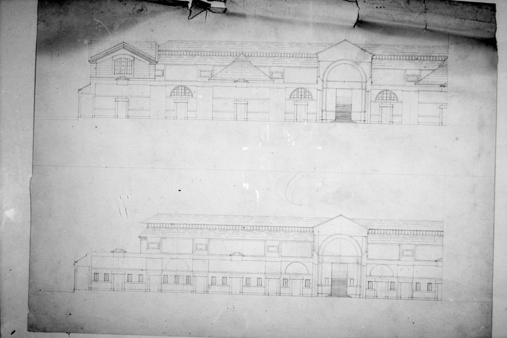 Projet, coupe longitudinale.