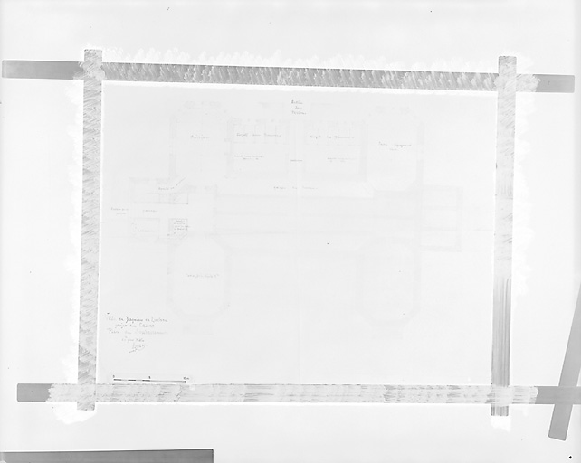 Projet, plan du soubassement, Ed. Chambert, architecte.