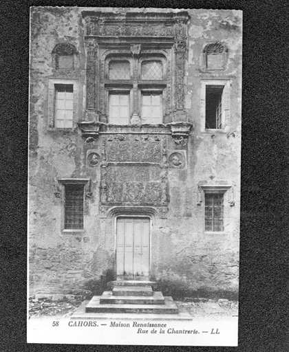 Elévation sur la cour, travée de l'escalier.