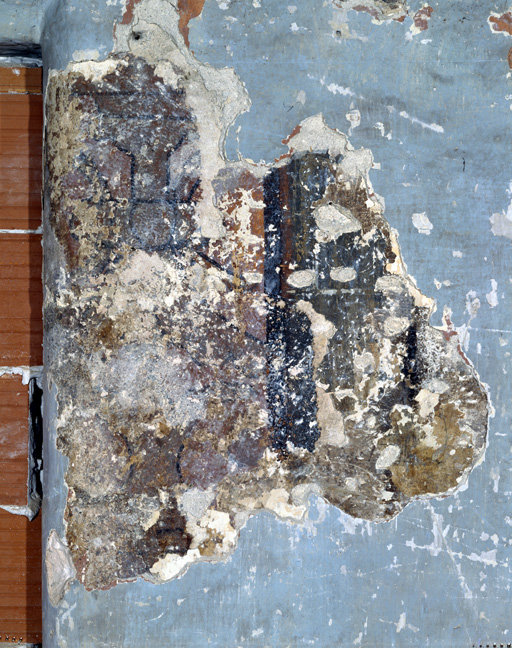 Maison n° 39 rue du Maréchal Joffre, 2e étage, décor peint à droite de la porte