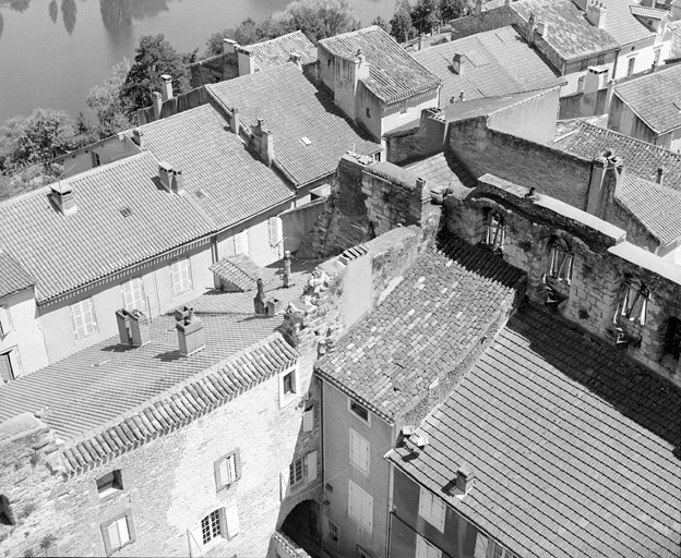 Vue à vol d'oiseau, mur sud, détail (parcelle C.D. 315 - 318)