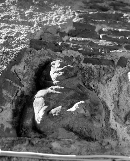 Sculpture réemployée rue Foucault (parcelle cadastrale 548)