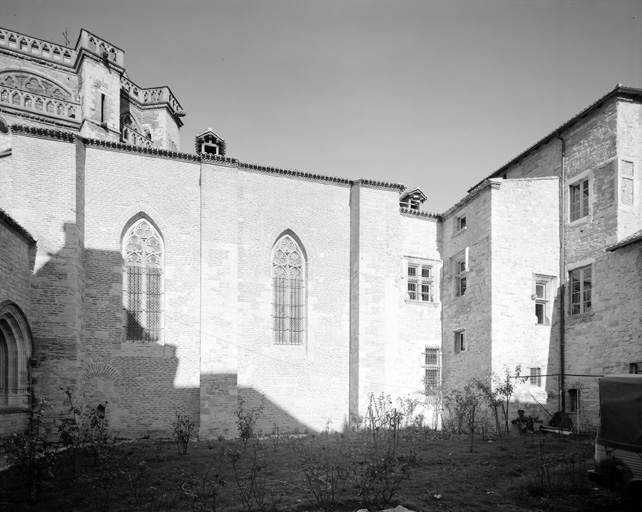 Grande sacristie, élévation sur la cour de l'archidiaconé.