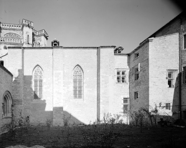 Grande sacristie, élévation sur la cour de l'archidiaconat.