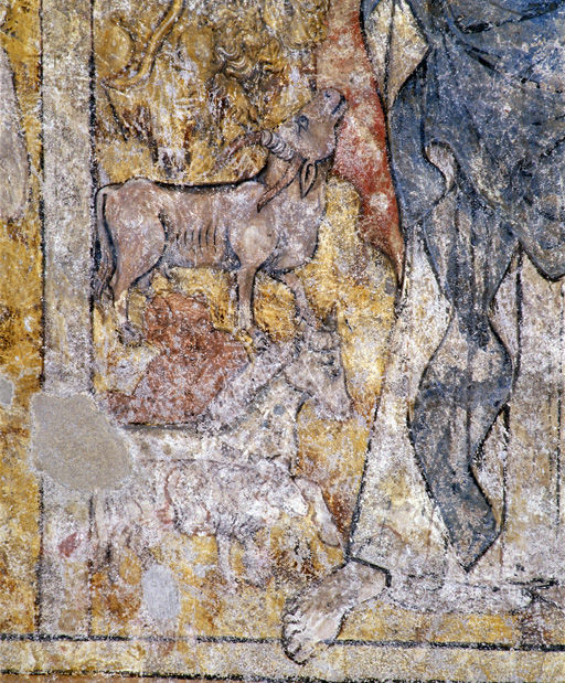 Mur ouest, Dieu au milieu des animaux, détail : animaux.