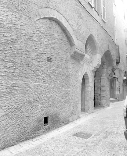 Détail de l'élévation sur la rue Delpech : partie basse