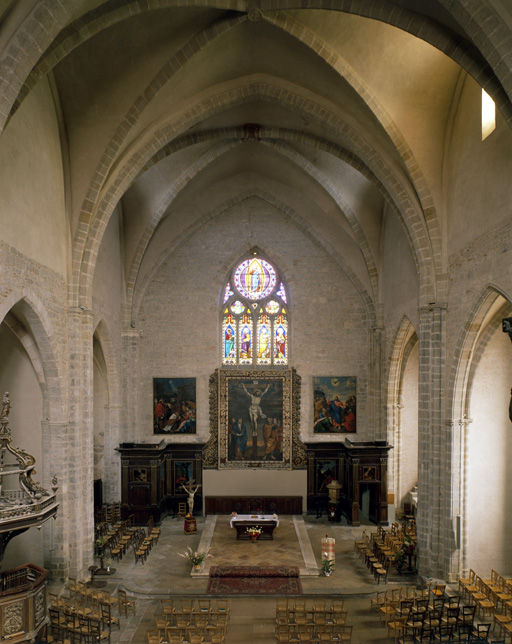 Nef vue depuis la tribune de l'orgue.