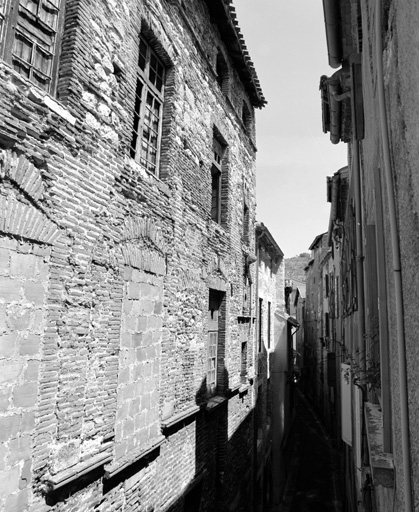 Elévation sur la rue Dominici, partie supérieure vue depuis l'ouest