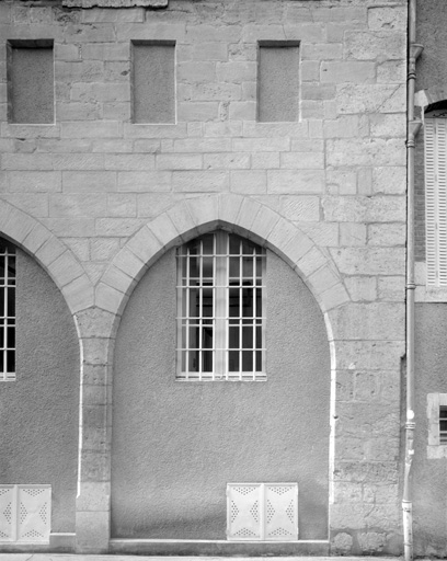 Elévation sur la rue Clément-Marot, détail : angle nord de la partie médiévale