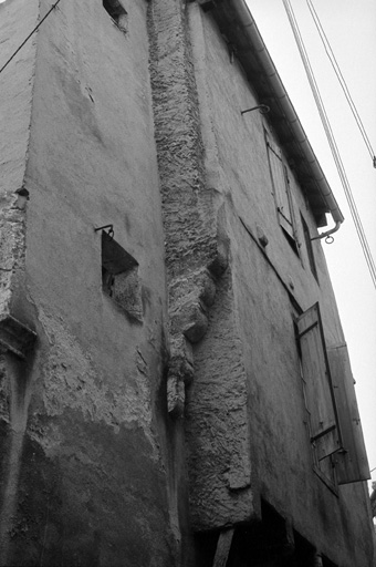 Elévation est sur la rue, partie supérieure (état en 1971).
