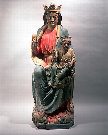 Statue (petite-nature) : Vierge à l'Enfant