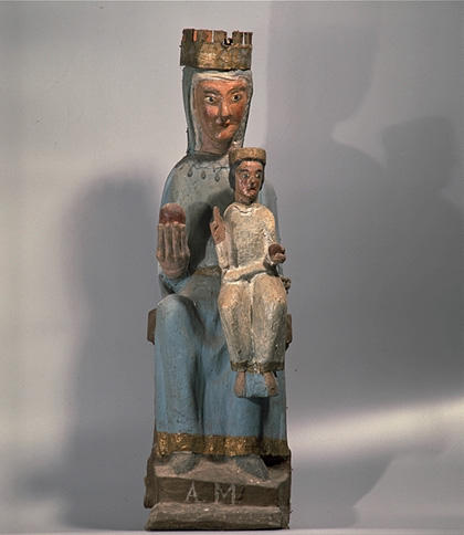 Statues (2) (statuette) : Vierge à l'Enfant. Saint Blaise