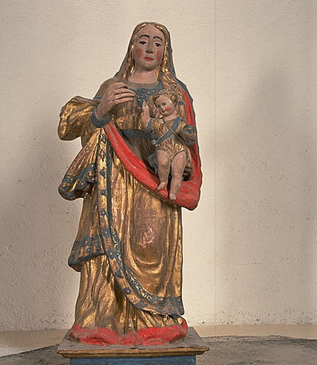 Statue de procession (petite-nature) : Vierge à l'Enfant