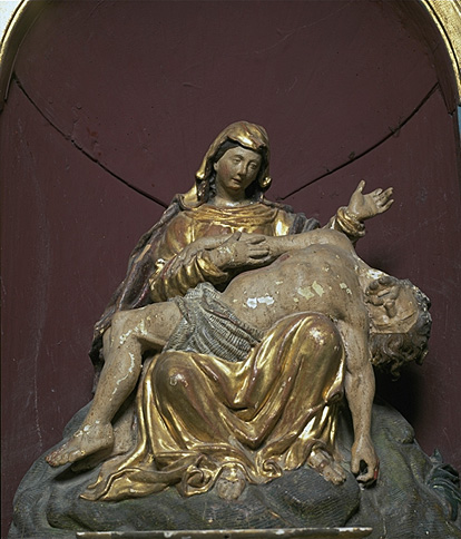 Groupe sculpté (statuette) : Vierge de Pitié