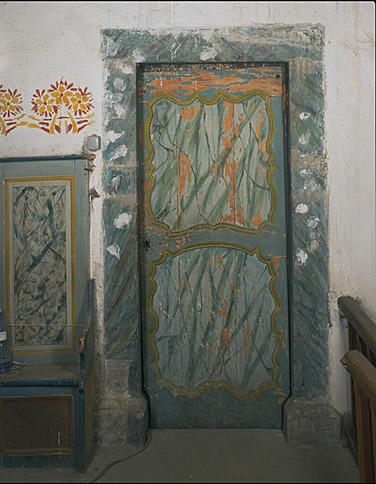 Vantail de la porte de la sacristie.