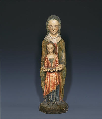 Groupe sculpté (statuette) : Sainte Anne et la Vierge